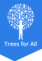 Logo Trees For All en Schuttinggigant