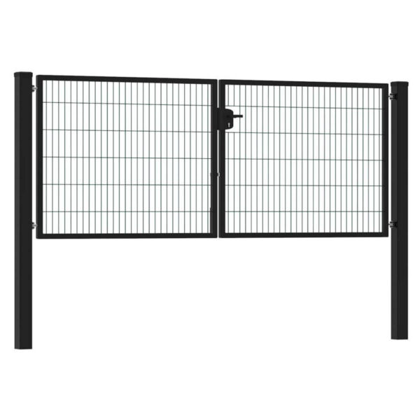 Dubbele poort - 300 cm breed - Zwart