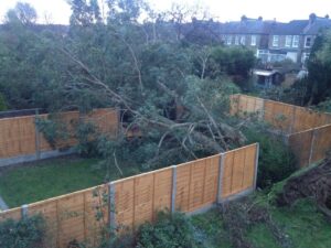 Stormschade schutting