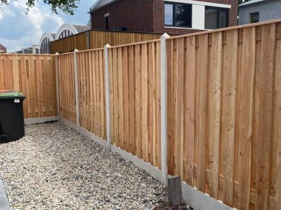 Douglas hout beton schutting